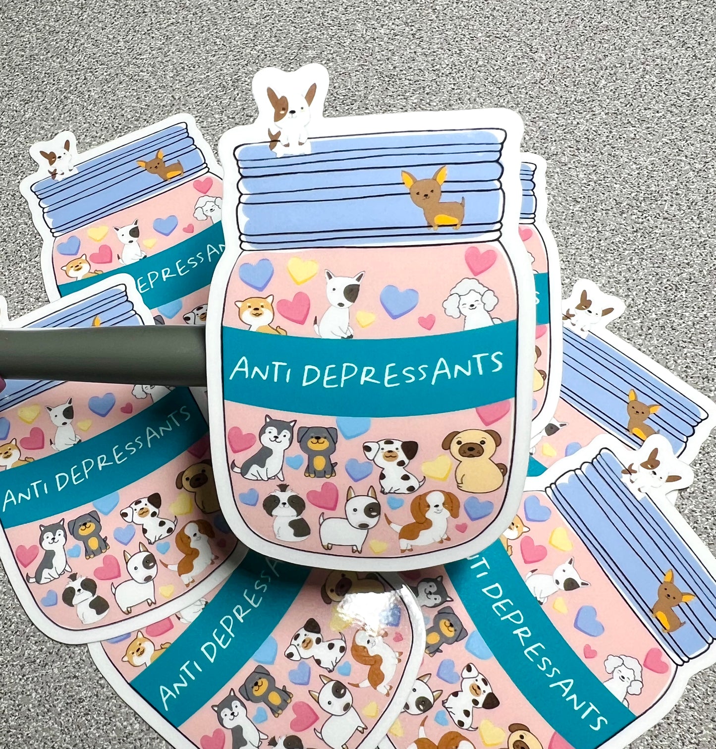 Dog Anti Depressant Vinyl Sticker