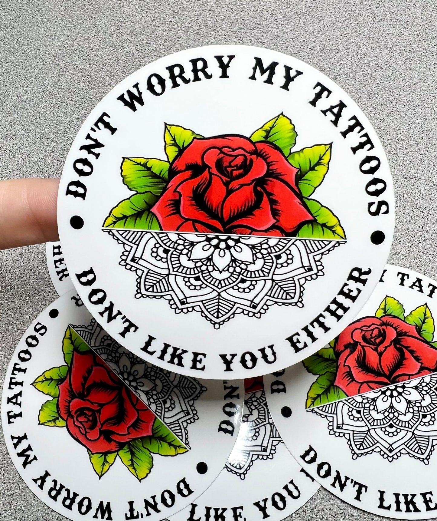 My Tattoos Don't Like You Vinyl Sticker Decal - Cherry Pit Designs