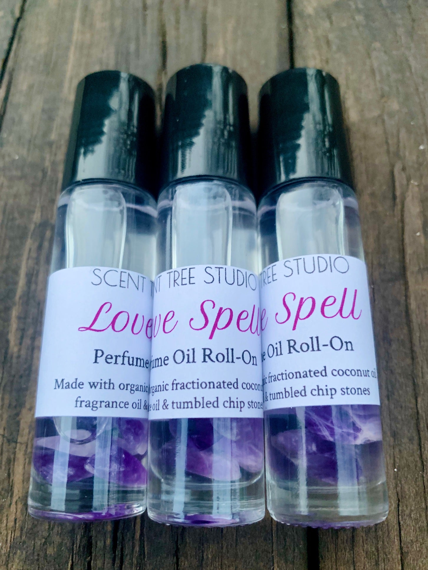 LOVE SPELL- ROSE QUARTZ ROLL ON OIL PERFUME – GreenEnvyCosmetics