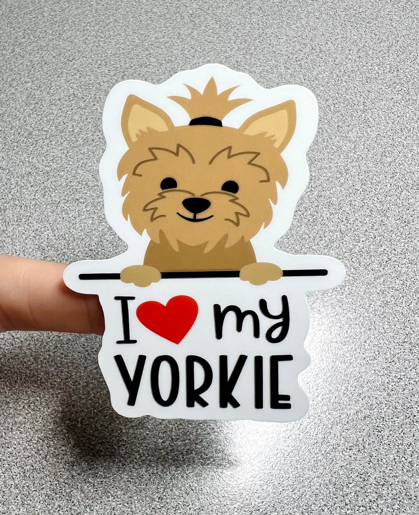 Yorkie Love Vinyl Sticker