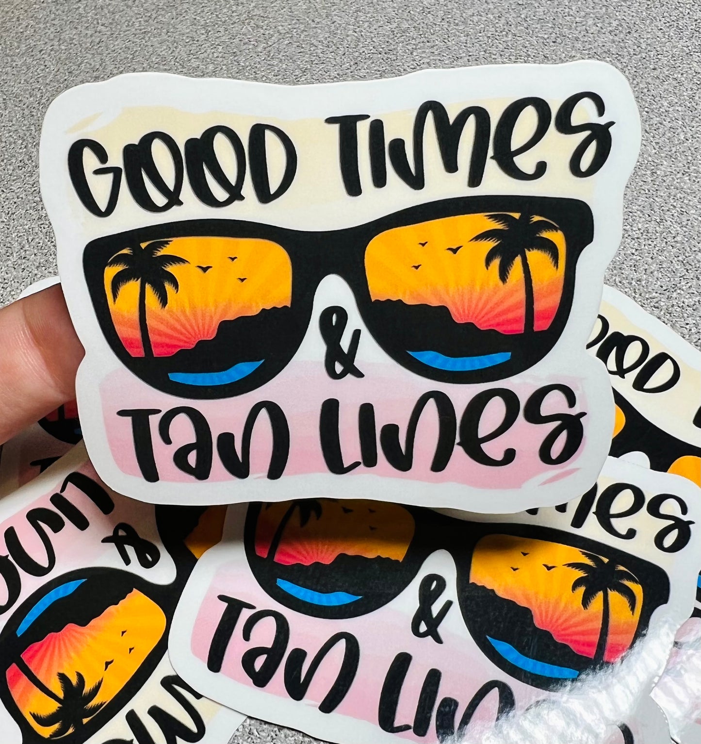 Good Times & Tan Lines Vinyl Sticker