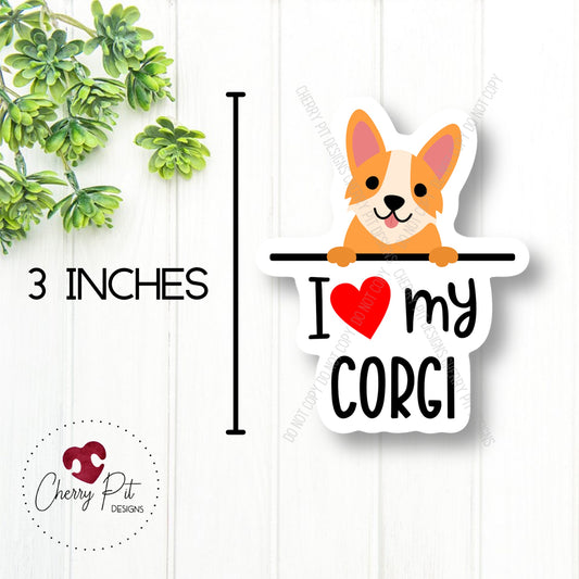 Corgi Love Vinyl Sticker