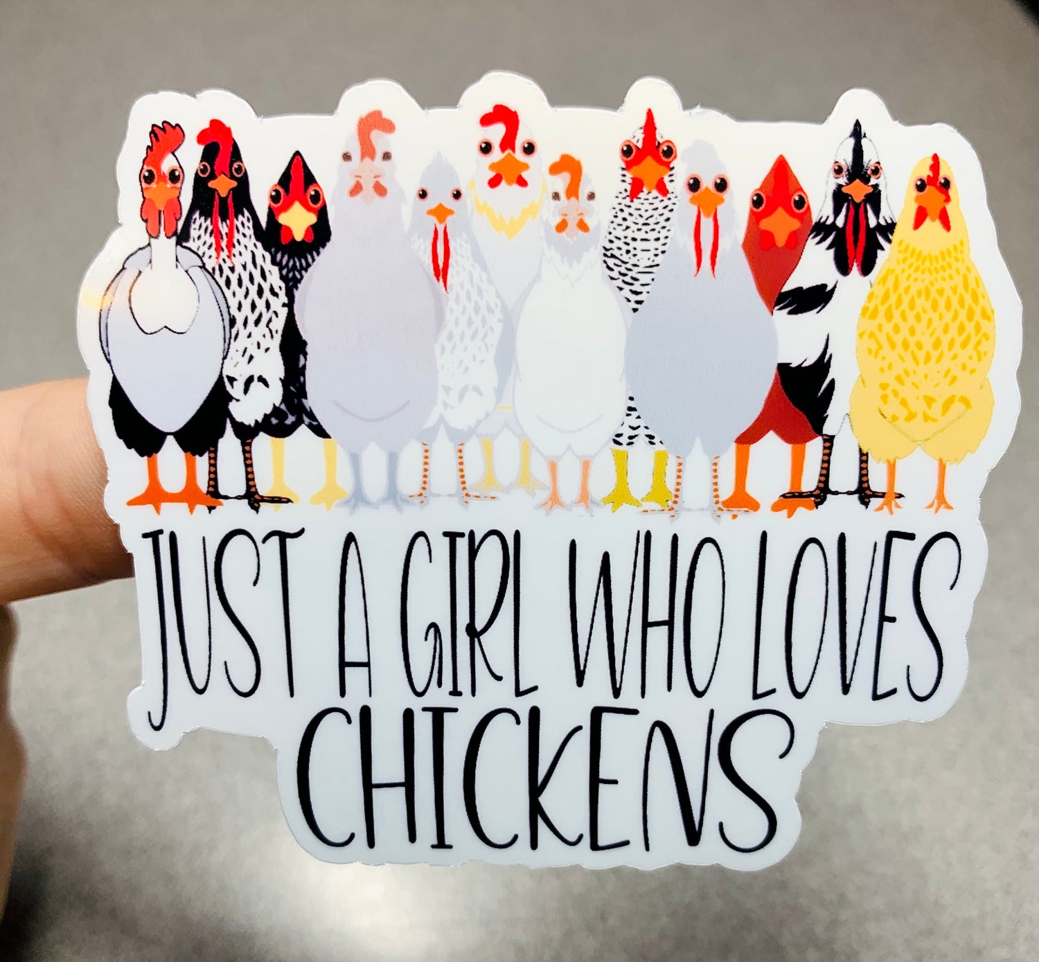 Just a Girl Who Loves Chickens Vinyl Sticker - Scent Tree Studio