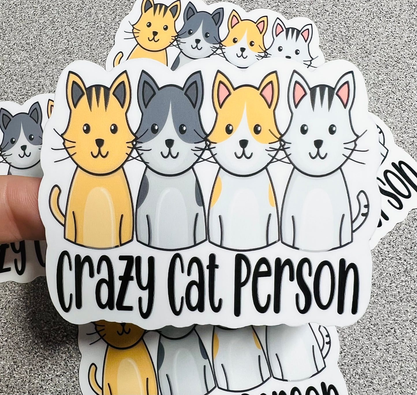 Crazy Cat Person Vinyl Sticker Decal - Scent Tree Studio