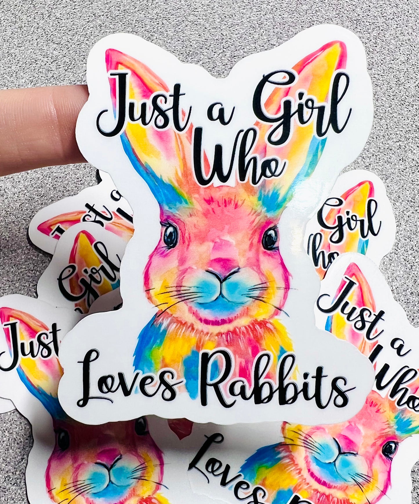 Just a Girl Who Loves Rabbits Vinyl Sticker Decal - Scent Tree Studio