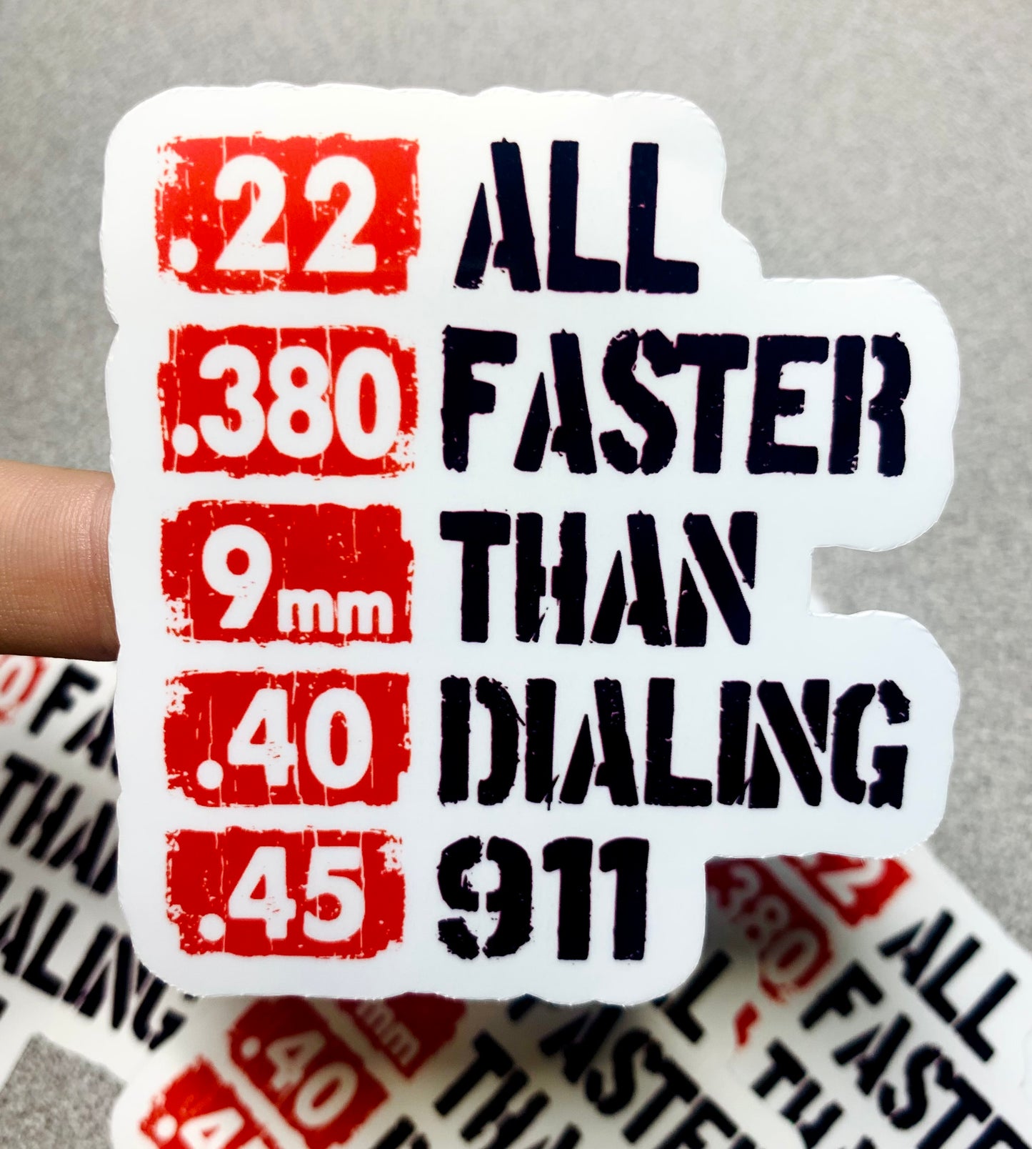 Faster Than Dialing 911 Vinyl Sticker Decal - Scent Tree Studio