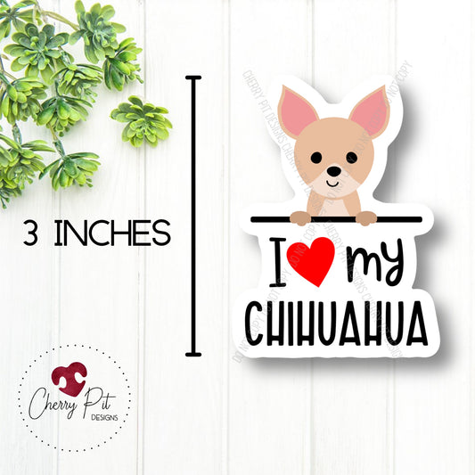 Chihuahua Love Vinyl Sticker