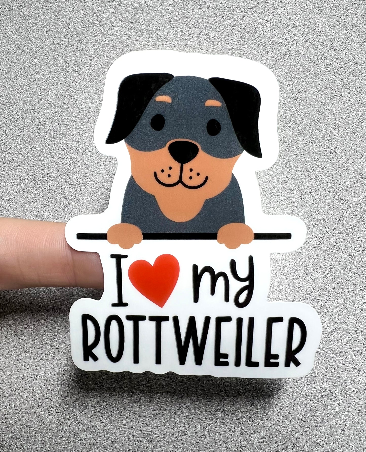 Rottweiler Love Vinyl Sticker