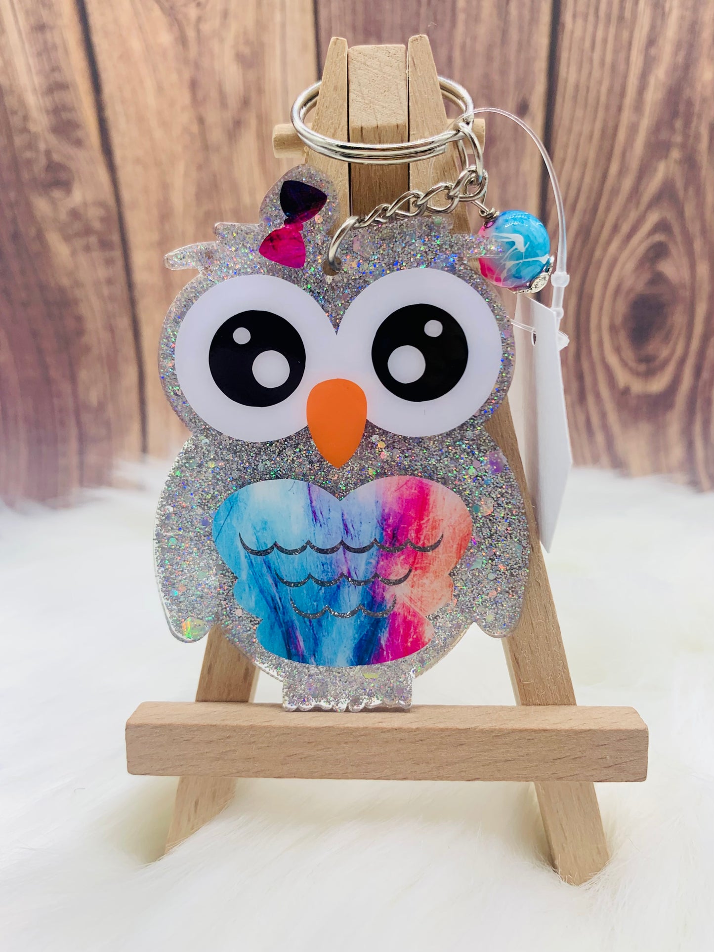 Abstract Owl Keychain - 3 Inch - Scent Tree Studio