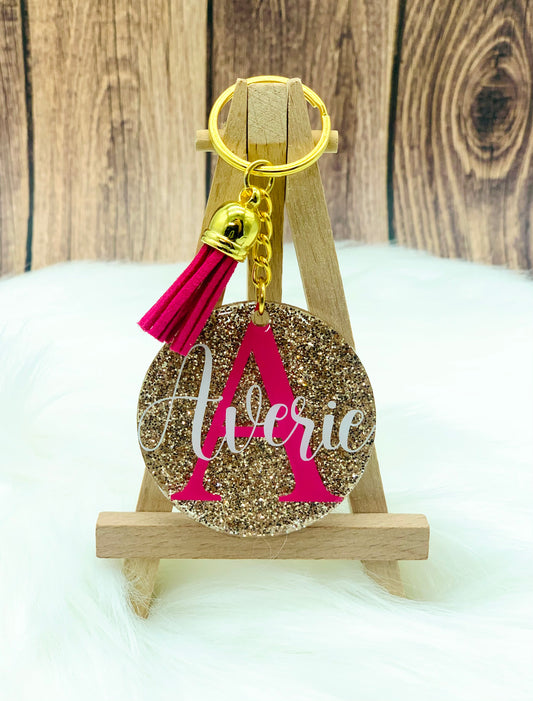 Personalized Name Initial Keychain - 2 Inch - Scent Tree Studio