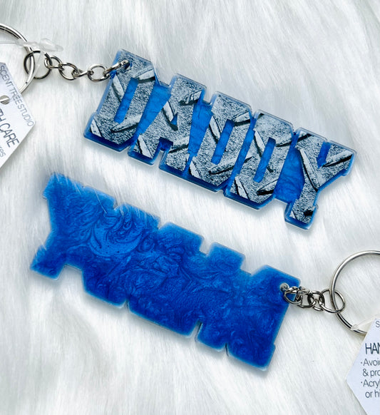 Daddy Diamond Plate Keychain - 3 Inch - Scent Tree Studio