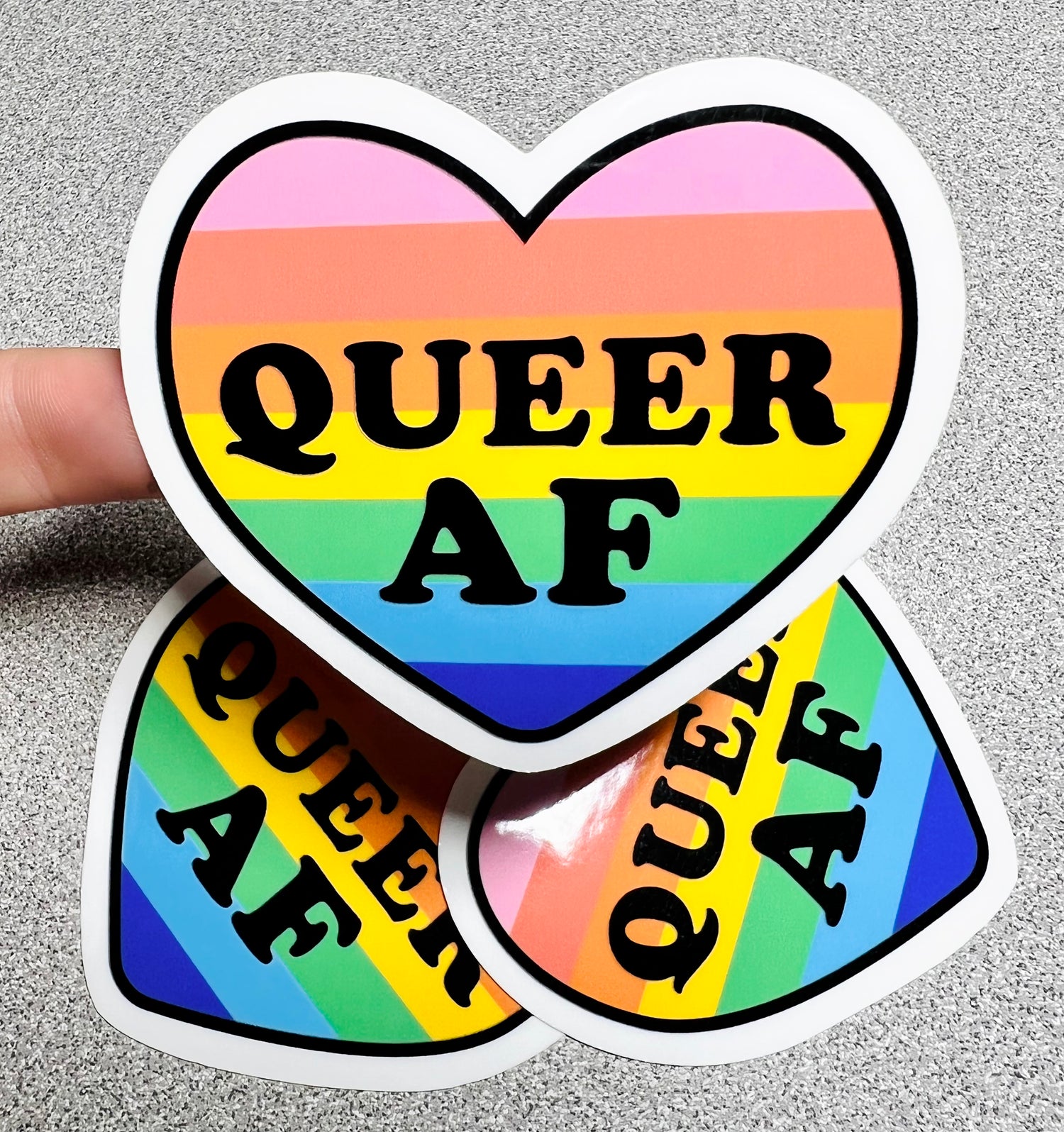 Pride Heart Queer Vinyl Sticker Decal - Cherry Pit Designs