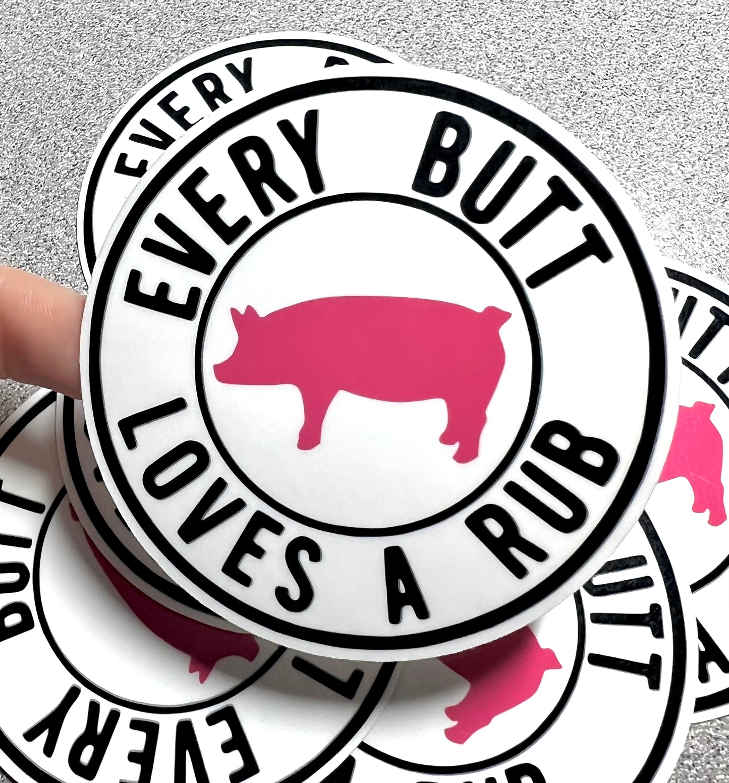 Butt Rub Pig Vinyl Sticker Decal - Scent Tree Studio