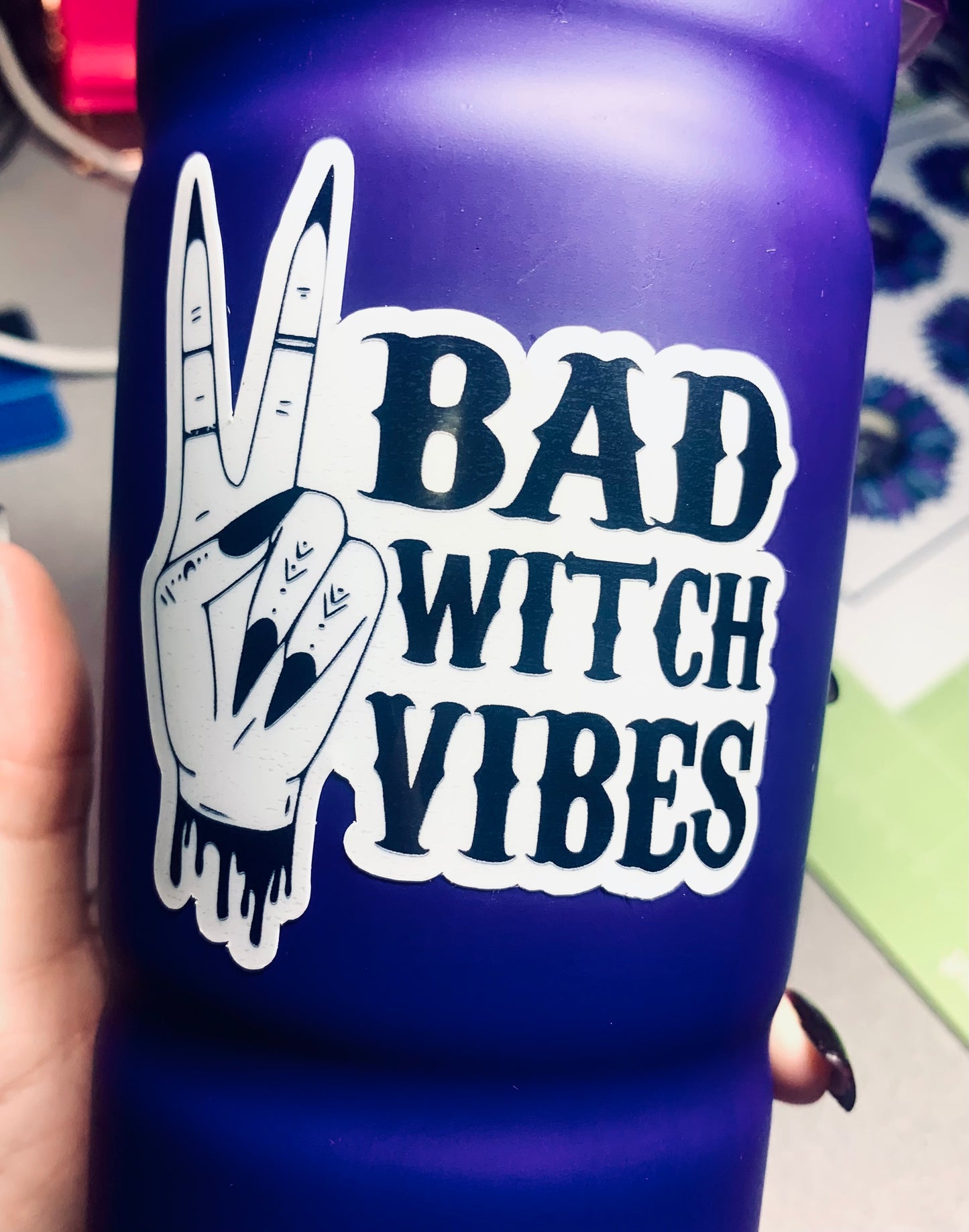 Bad Witch Vibes Vinyl Sticker - Scent Tree Studio