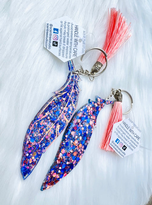 Feather Keychain - 3 Inch - Scent Tree Studio