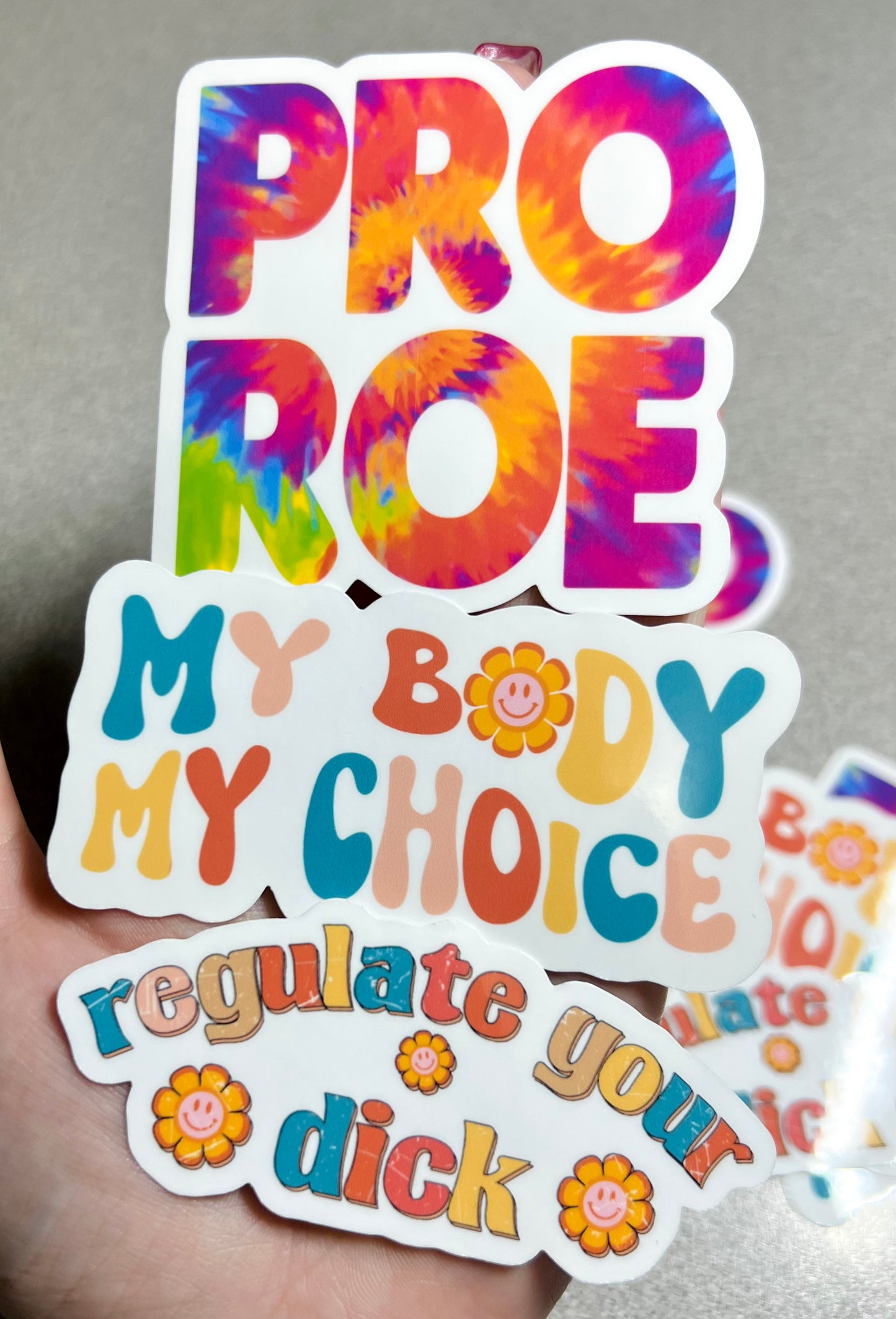 Pro Roe Women's Rights Vinyl Sticker PACK