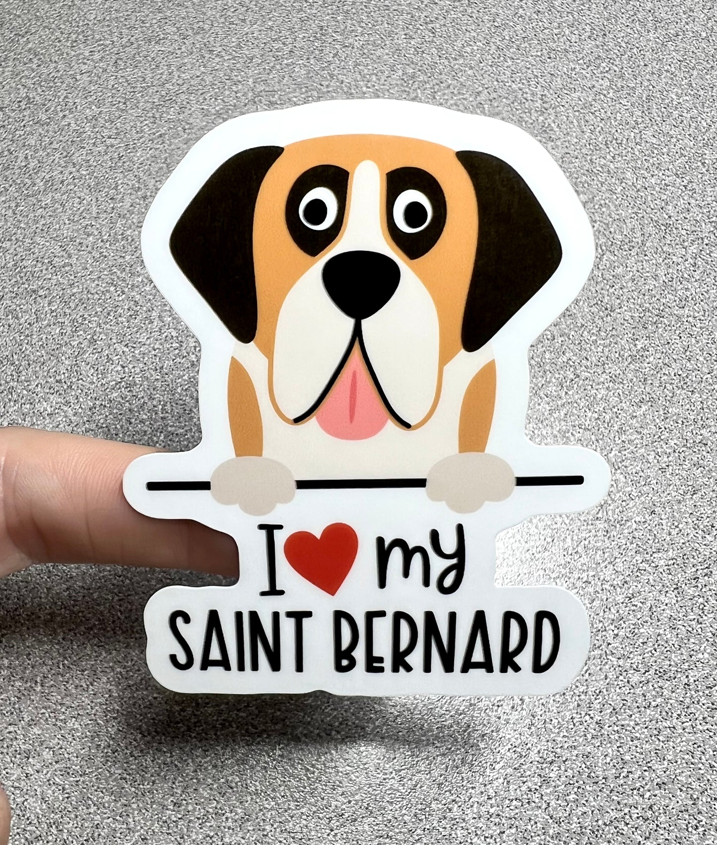 Saint Bernard Love Vinyl Sticker