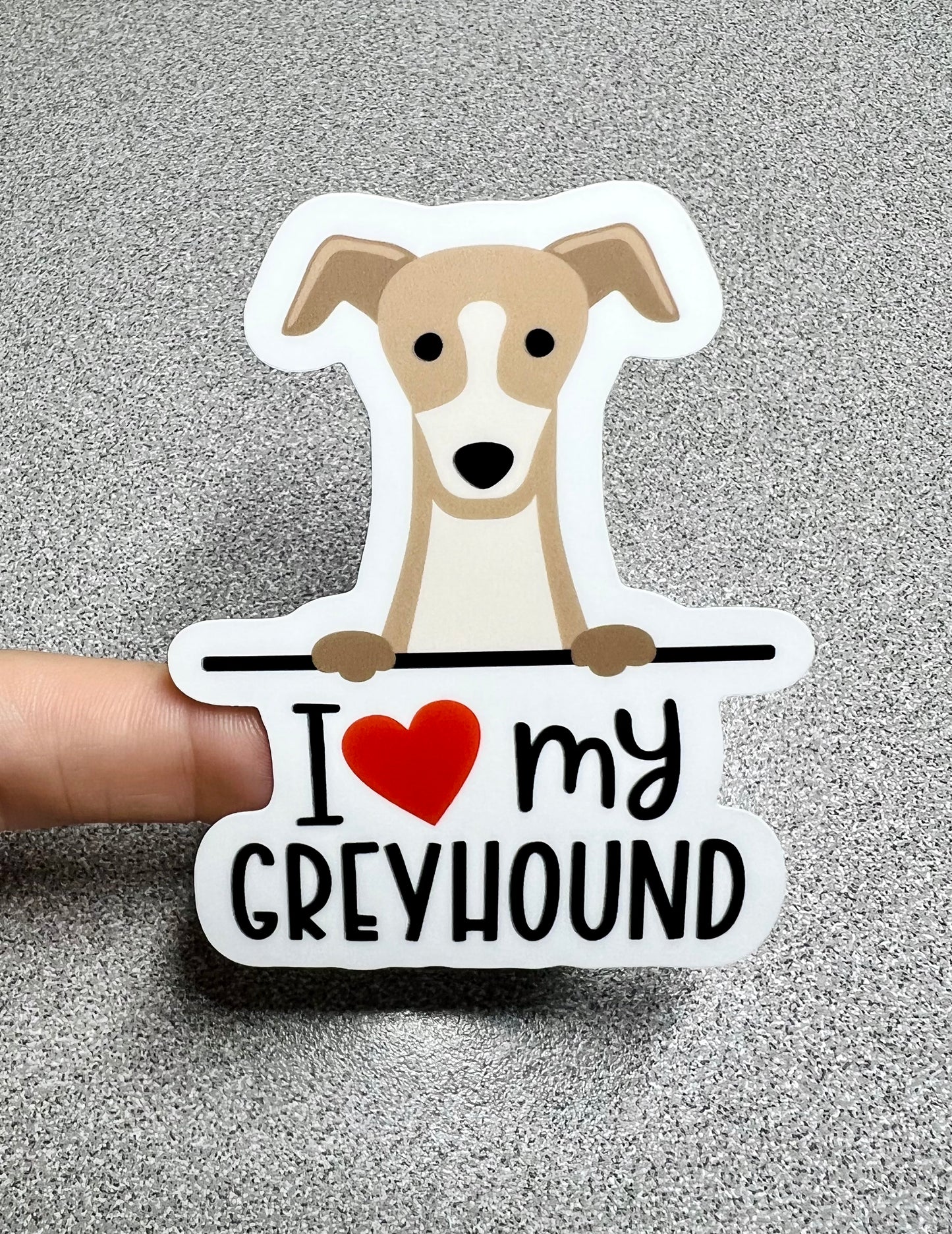 Greyhound Love Vinyl Sticker