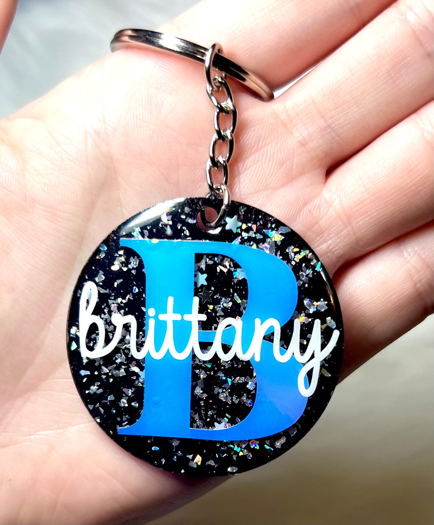 Personalized Galaxy Name Keychain - 2 Inch