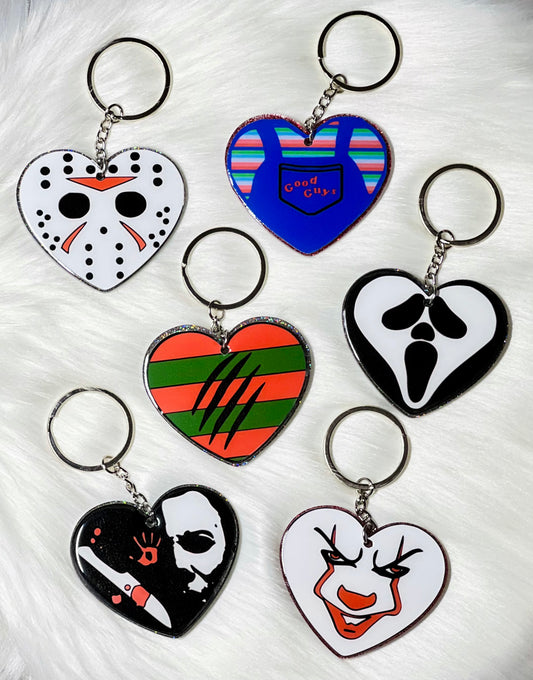 Horror Heart Keychains