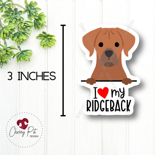 Ridgeback Love Vinyl Sticker