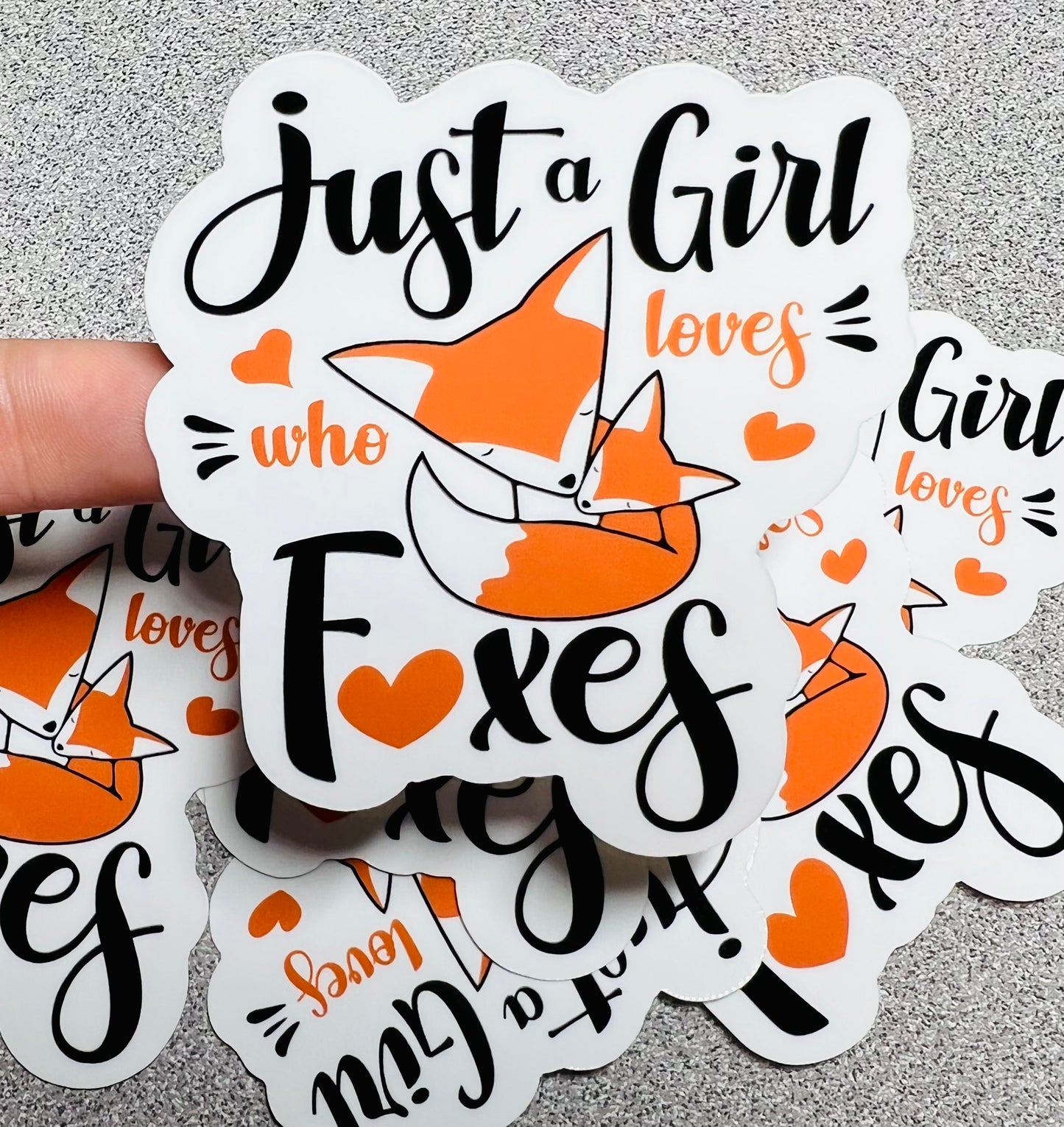 Just a Girl Who Loves Foxes Vinyl Sticker - Scent Tree Studio