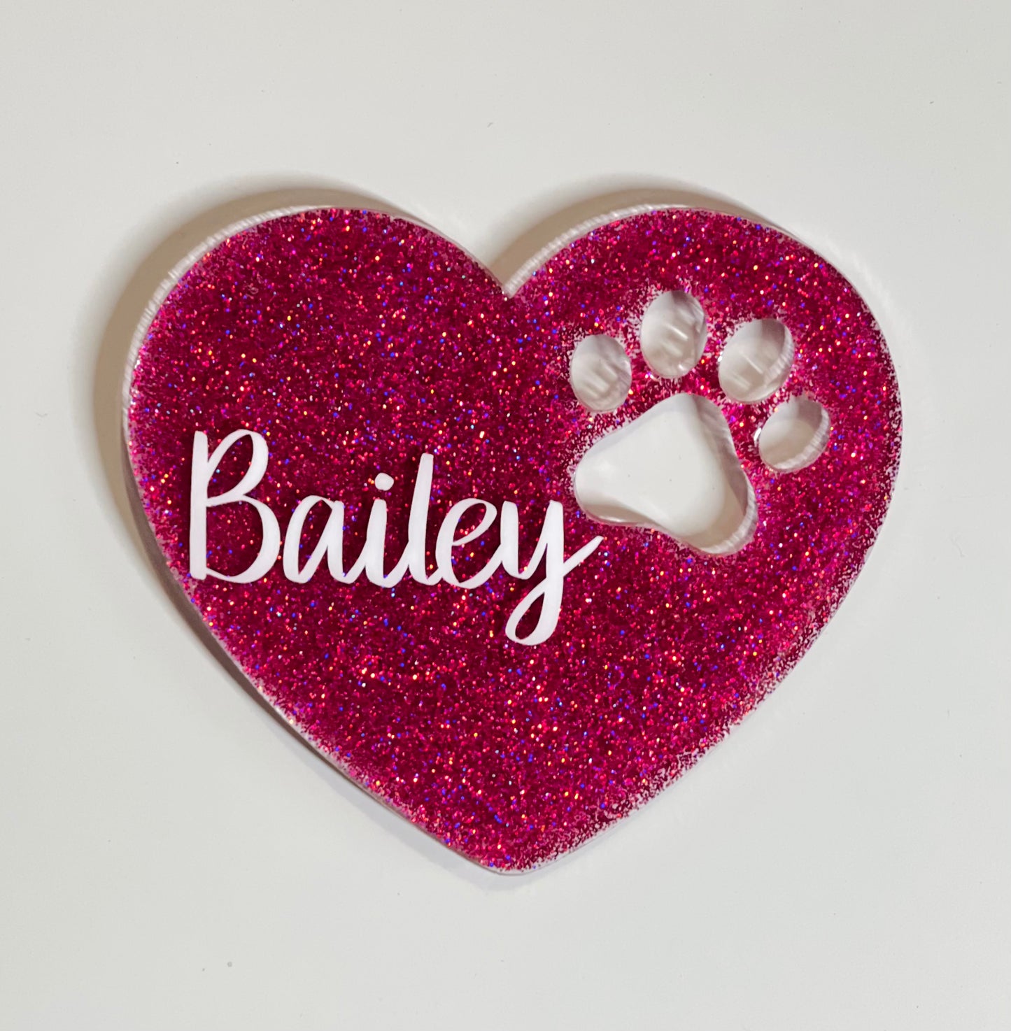 Pet Paw Heart Magnet - 3 Inch