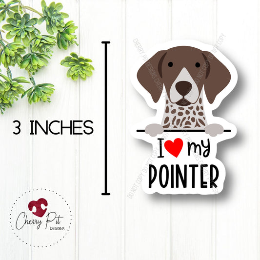 Pointer Love Vinyl Sticker