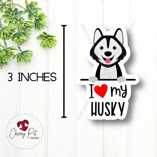 Husky Love Vinyl Sticker