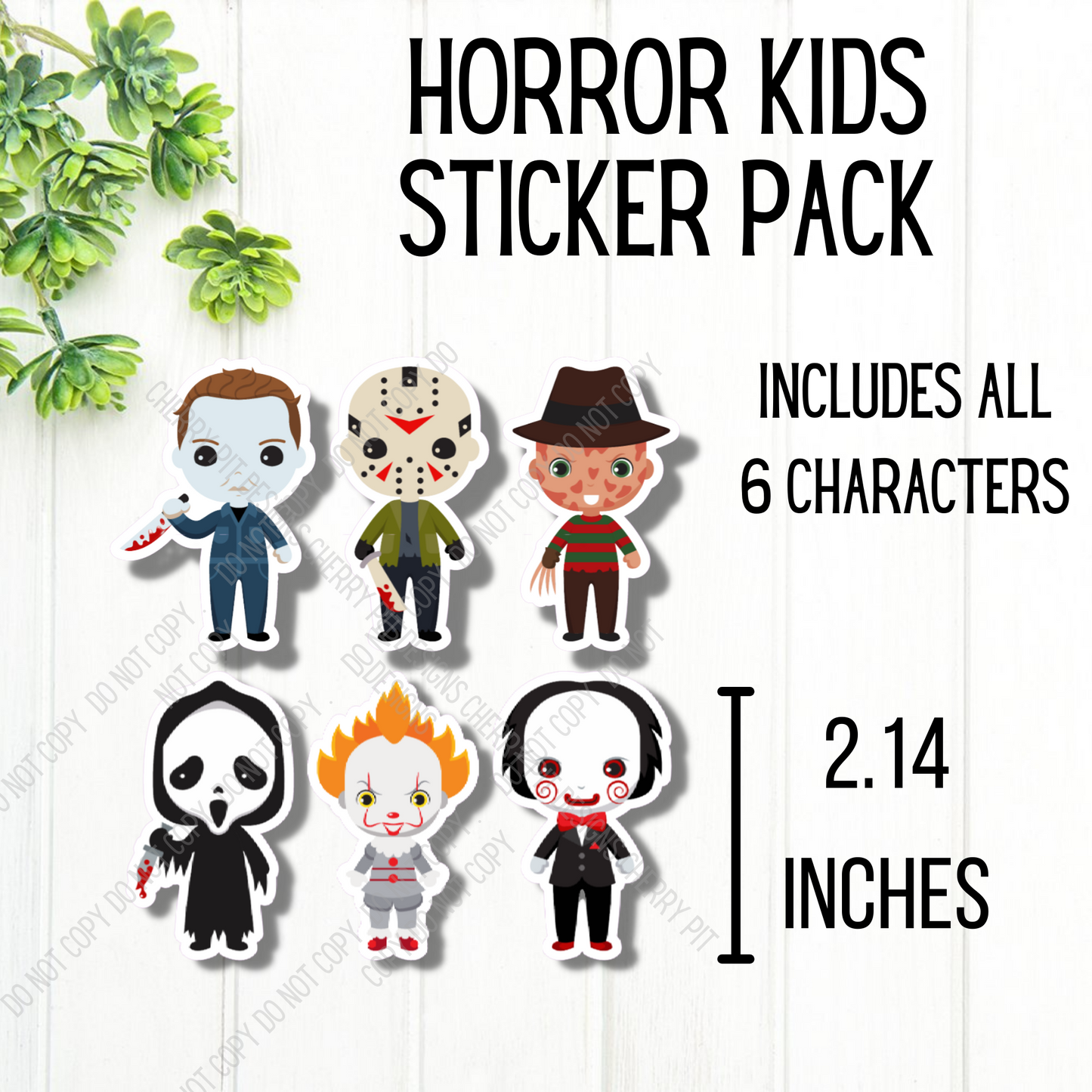Horror Kids Vinyl Sticker Pack - Cherry Pit Designs