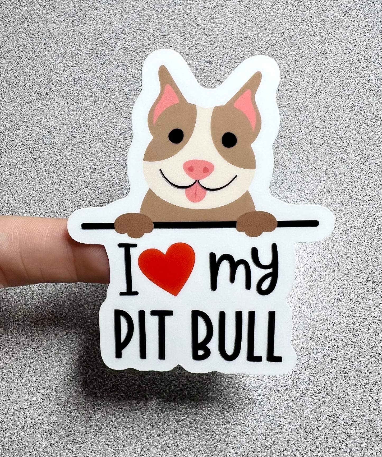 Pit Bull Love Vinyl Sticker
