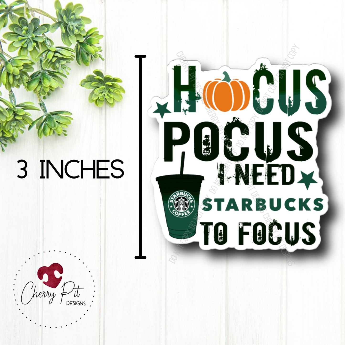 Hocus Pocus Starbucks Vinyl Sticker Decal - Cherry Pit Designs