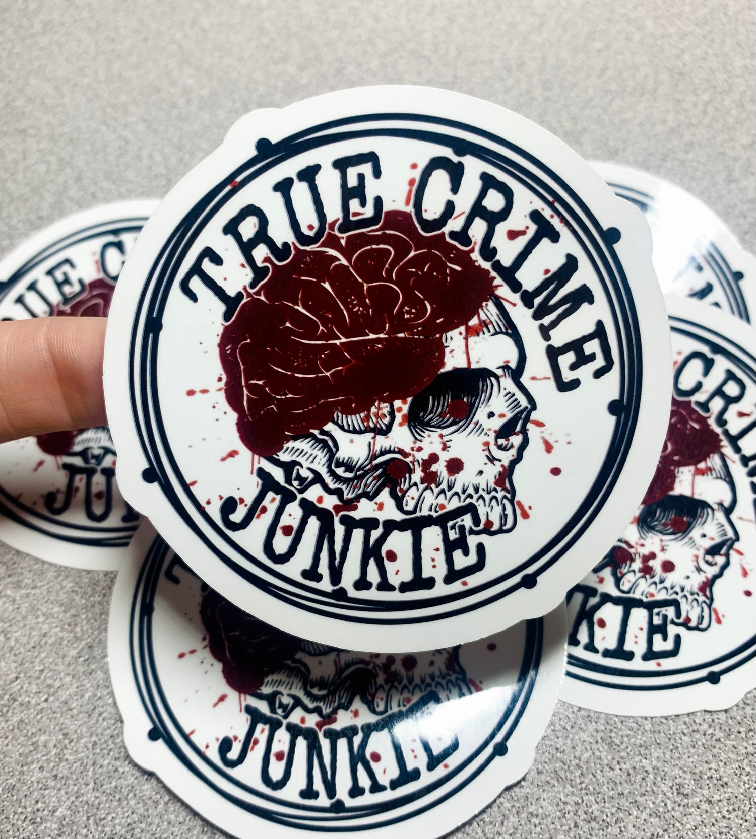 True Crime Junkie Vinyl Sticker Decal - Scent Tree Studio