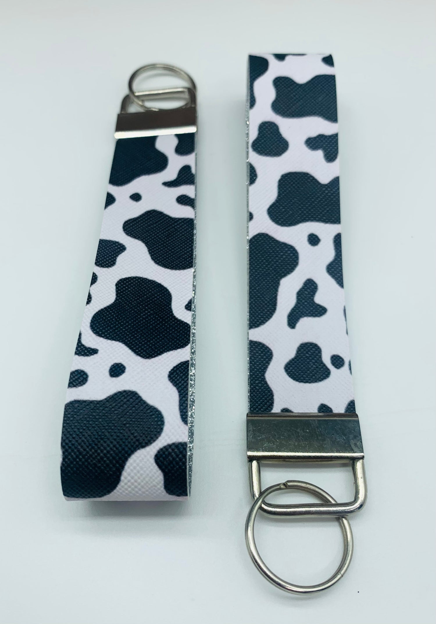 Cow Print Faux Leather Key Fob Wristlet - Scent Tree Studio