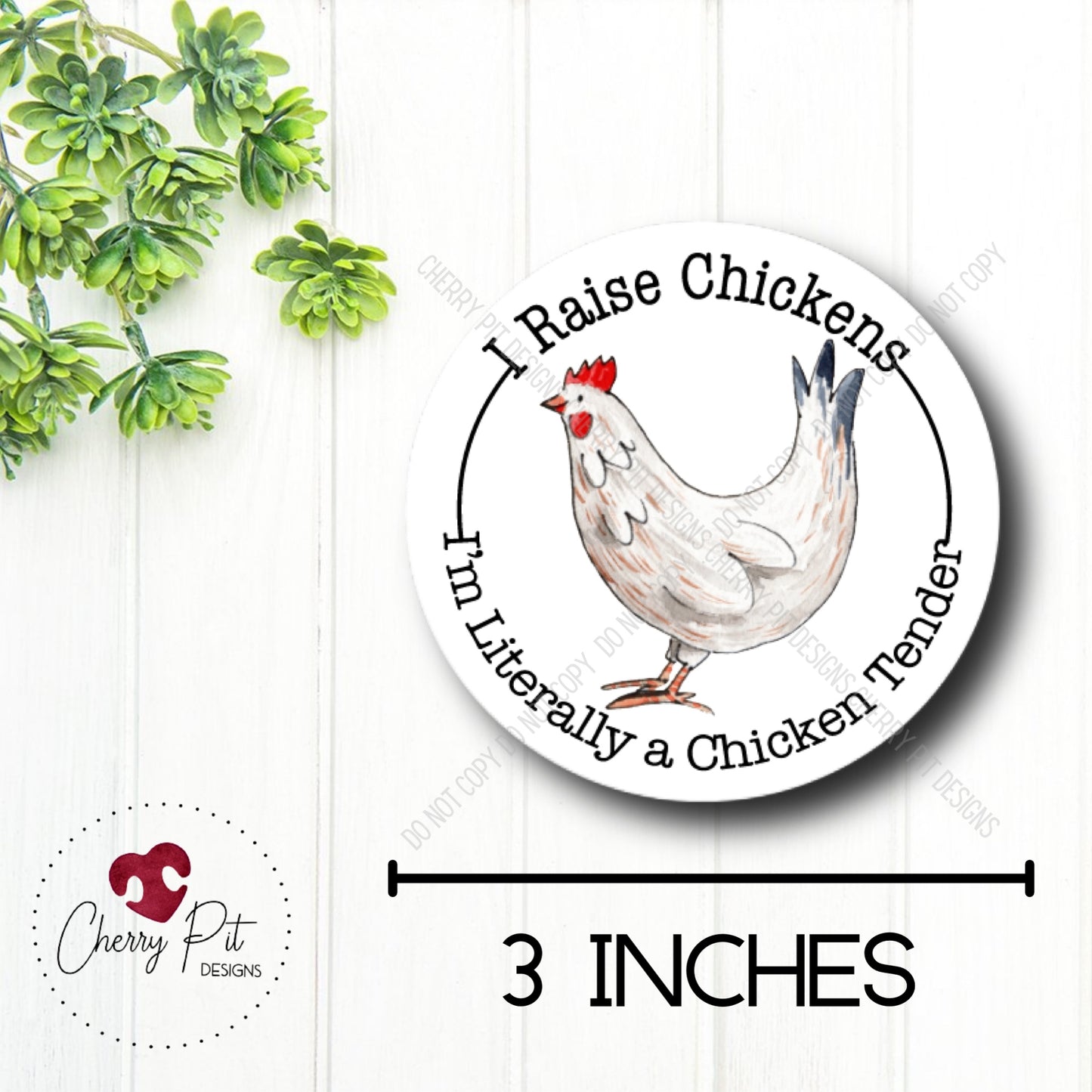 Chicken Tender Vinyl Sticker Decal - Cherry Pit Designs