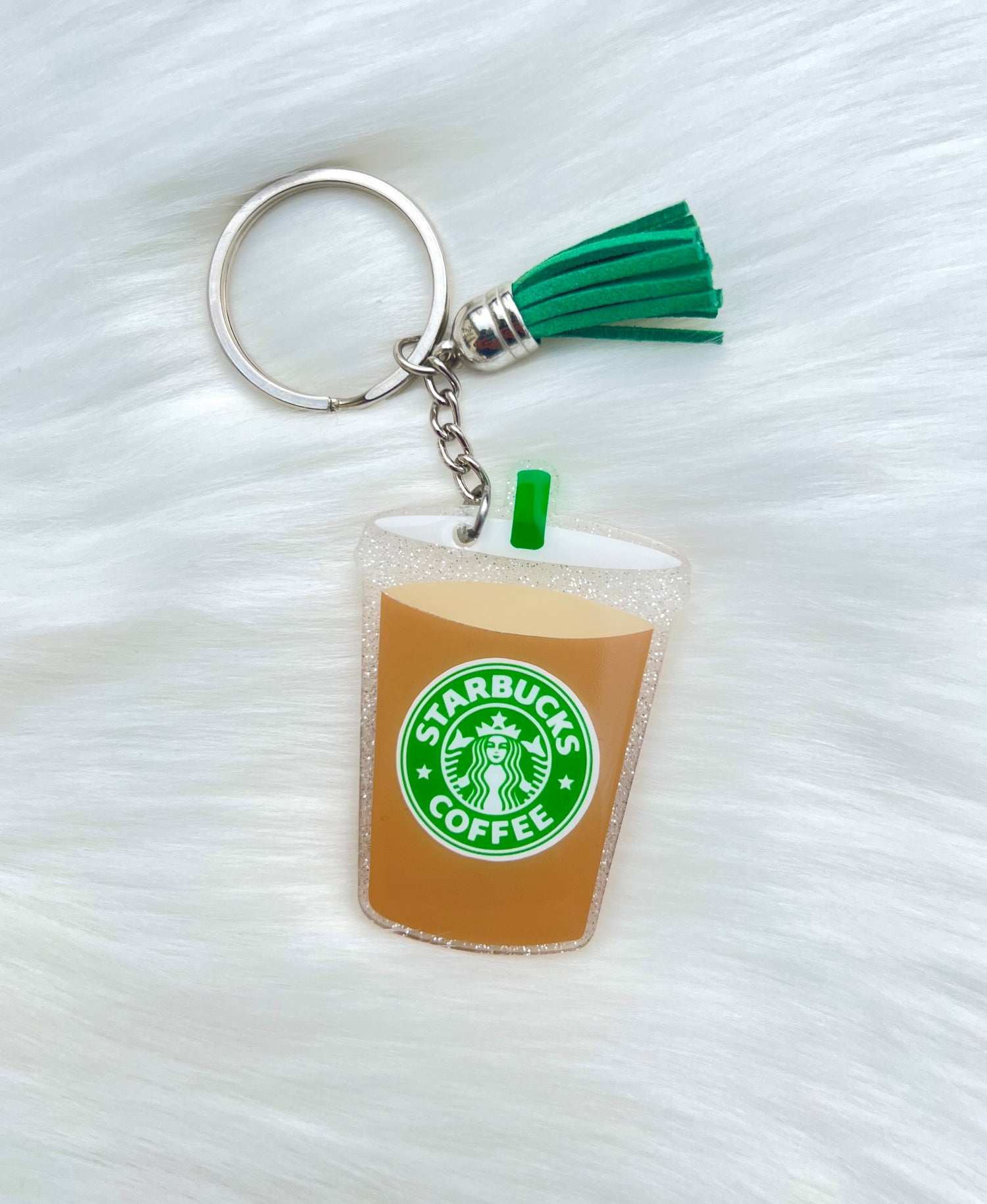 Starbucks Iced Coffee Keychain - 2.5 Inch - Cherry Pit Designs