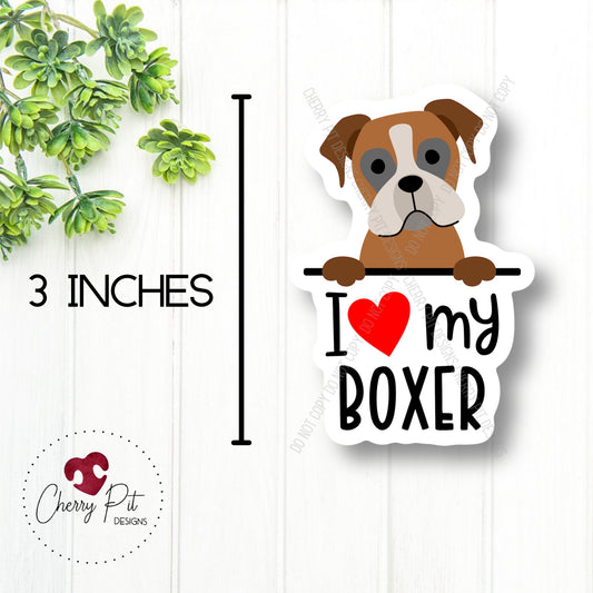 Boxer Love Vinyl Sticker