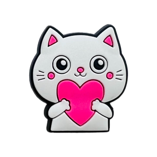Cat Heart Shoe Charm