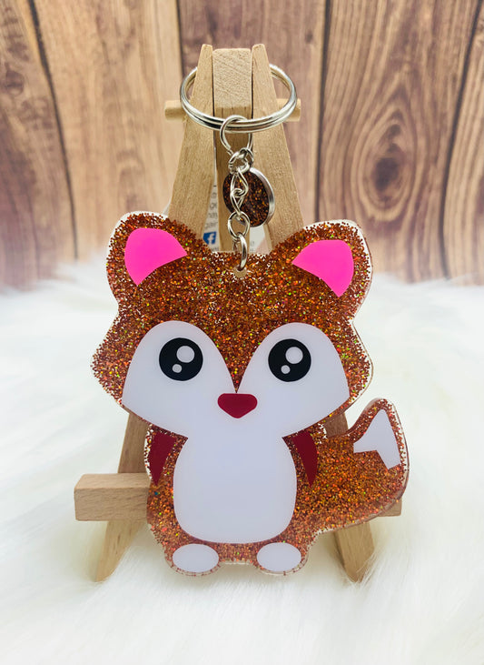 Amber Fox Keychain - 3 Inch - Scent Tree Studio
