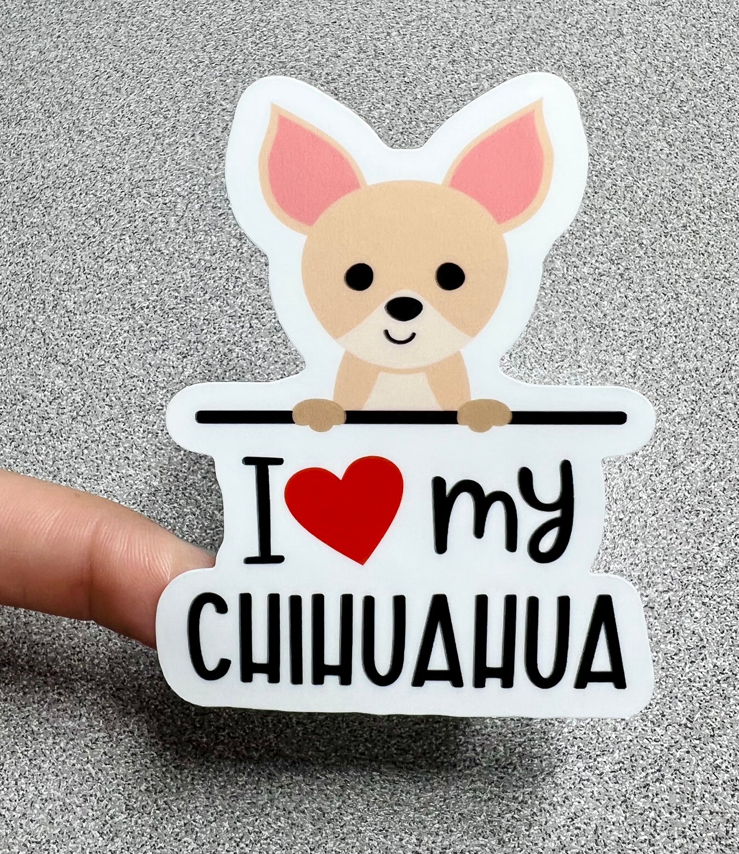 Chihuahua Love Vinyl Sticker