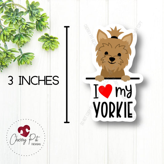 Yorkie Love Vinyl Sticker