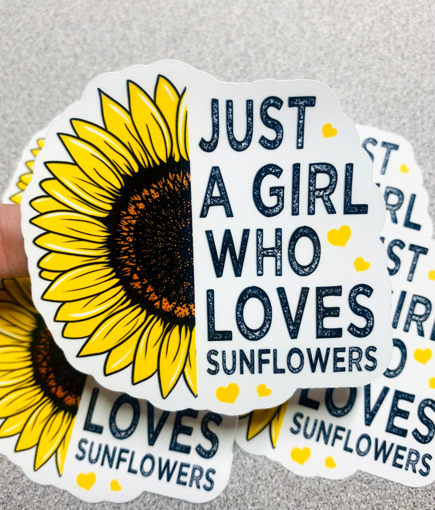 Just a Girl Who Loves Sunflowers Vinyl Sticker Decal - Scent Tree Studio