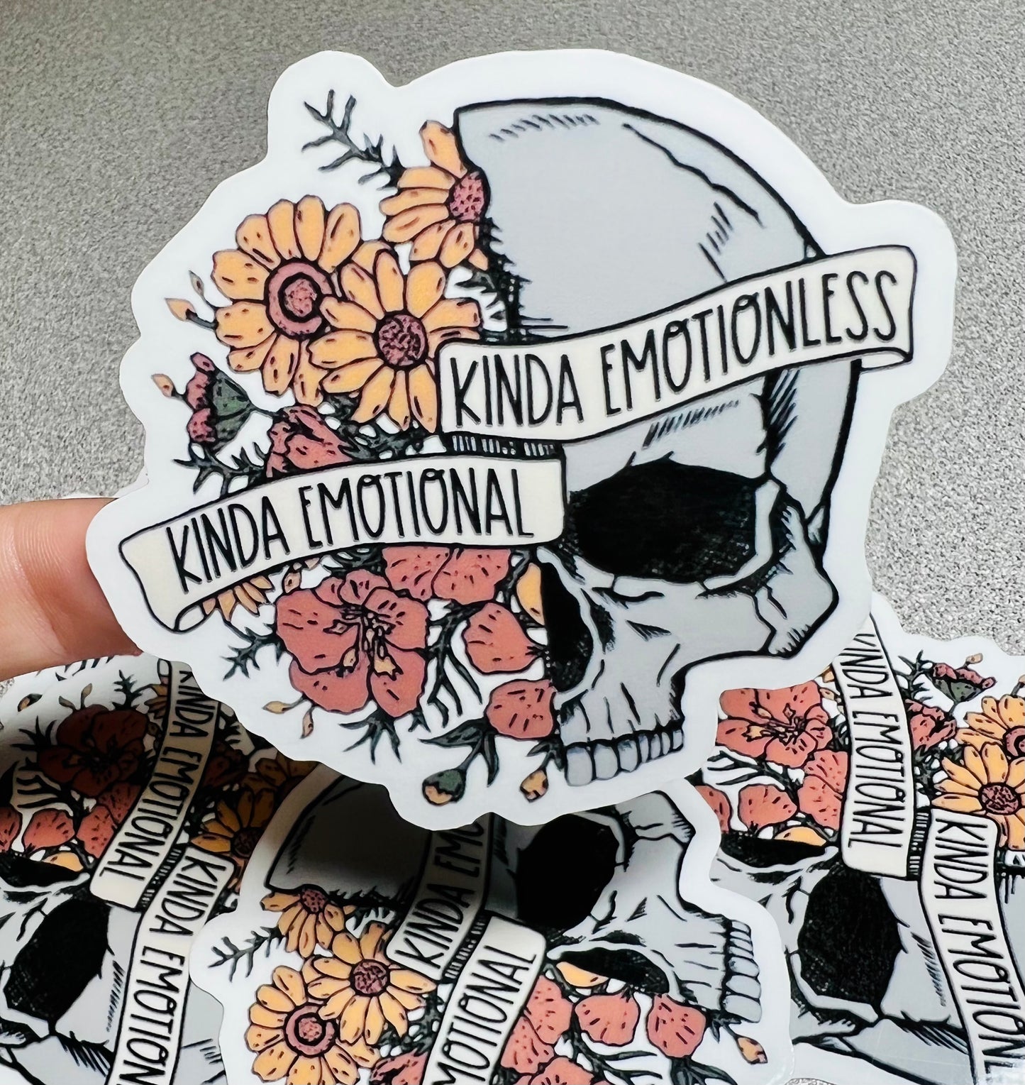 Kinda Emotionless Kinda Emotional Vinyl Sticker