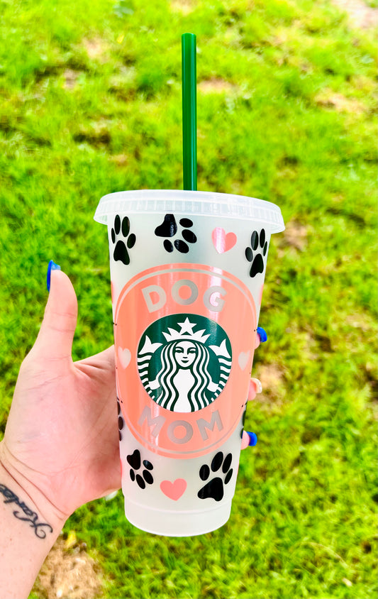 Dog Mom Starbucks Cold Cup - Cherry Pit Designs