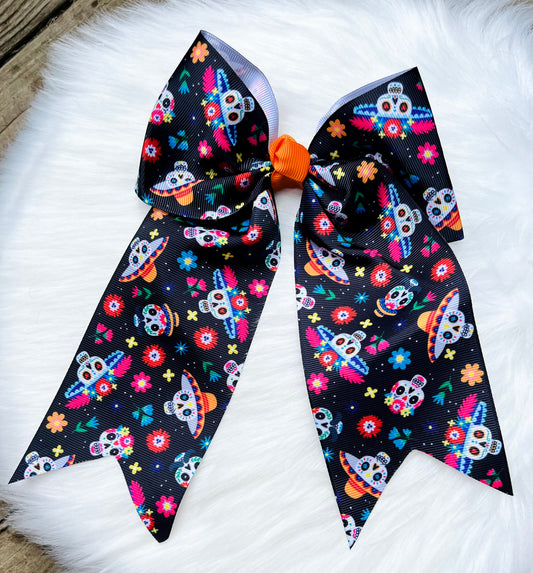 Skull Cheer Bow