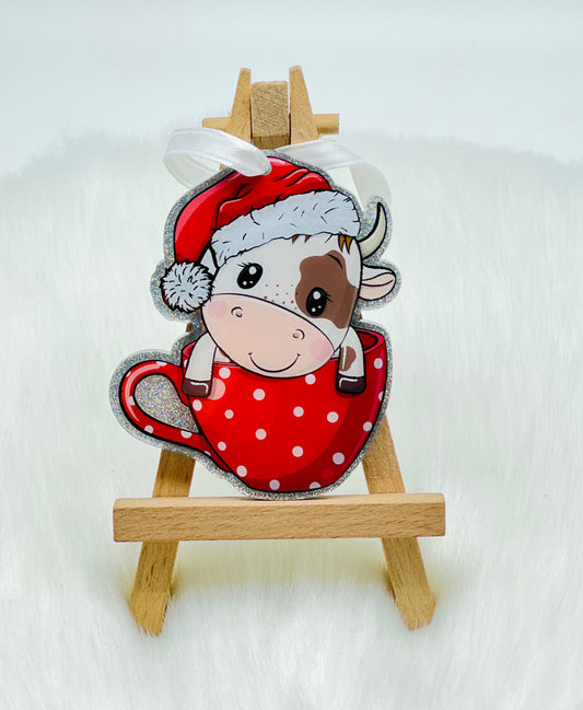 Christmas Cow Ornament
