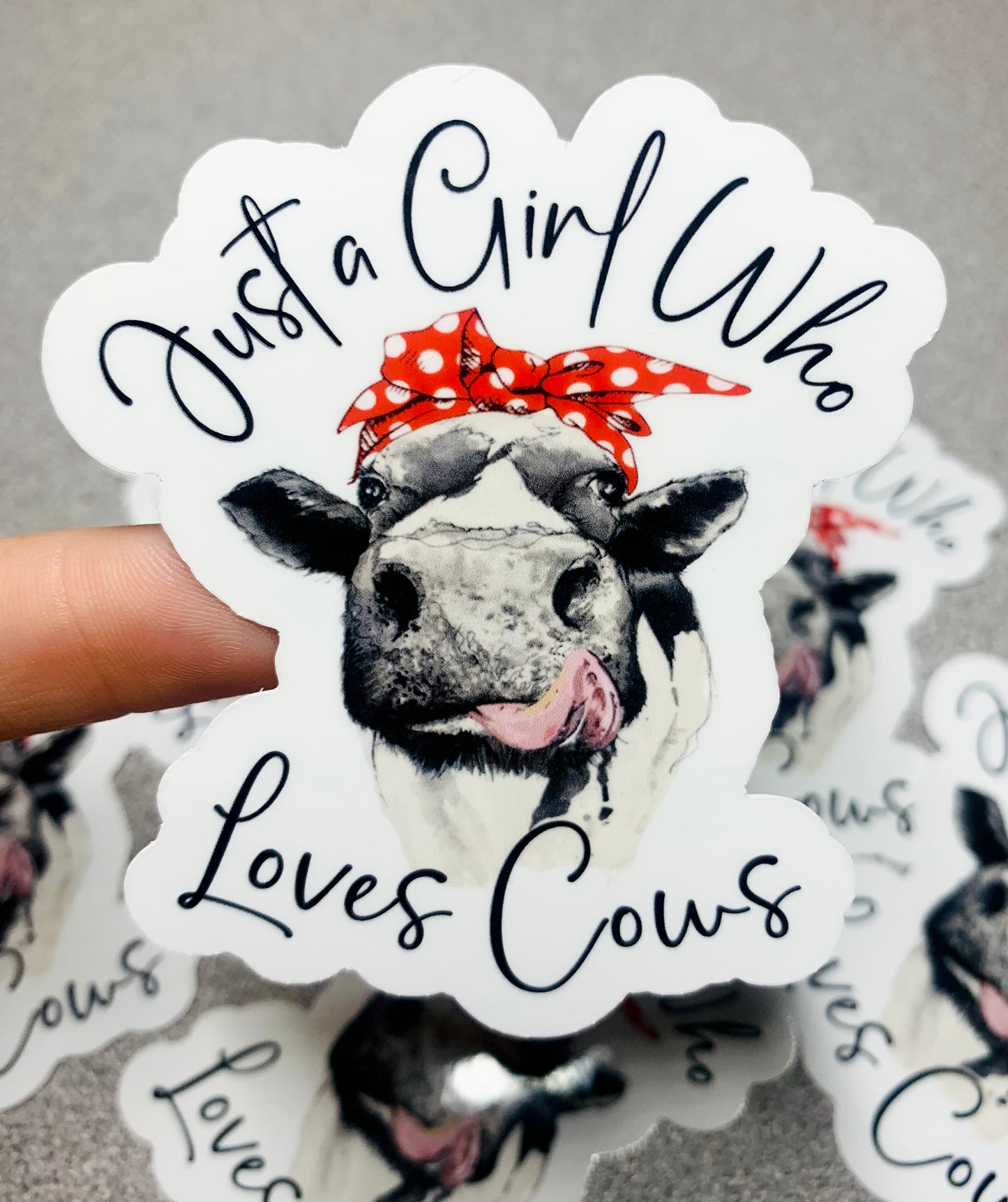 Just a Girl Who Loves Cows Vinyl Sticker - Scent Tree Studio