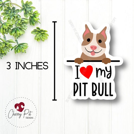Pit Bull Love Vinyl Sticker