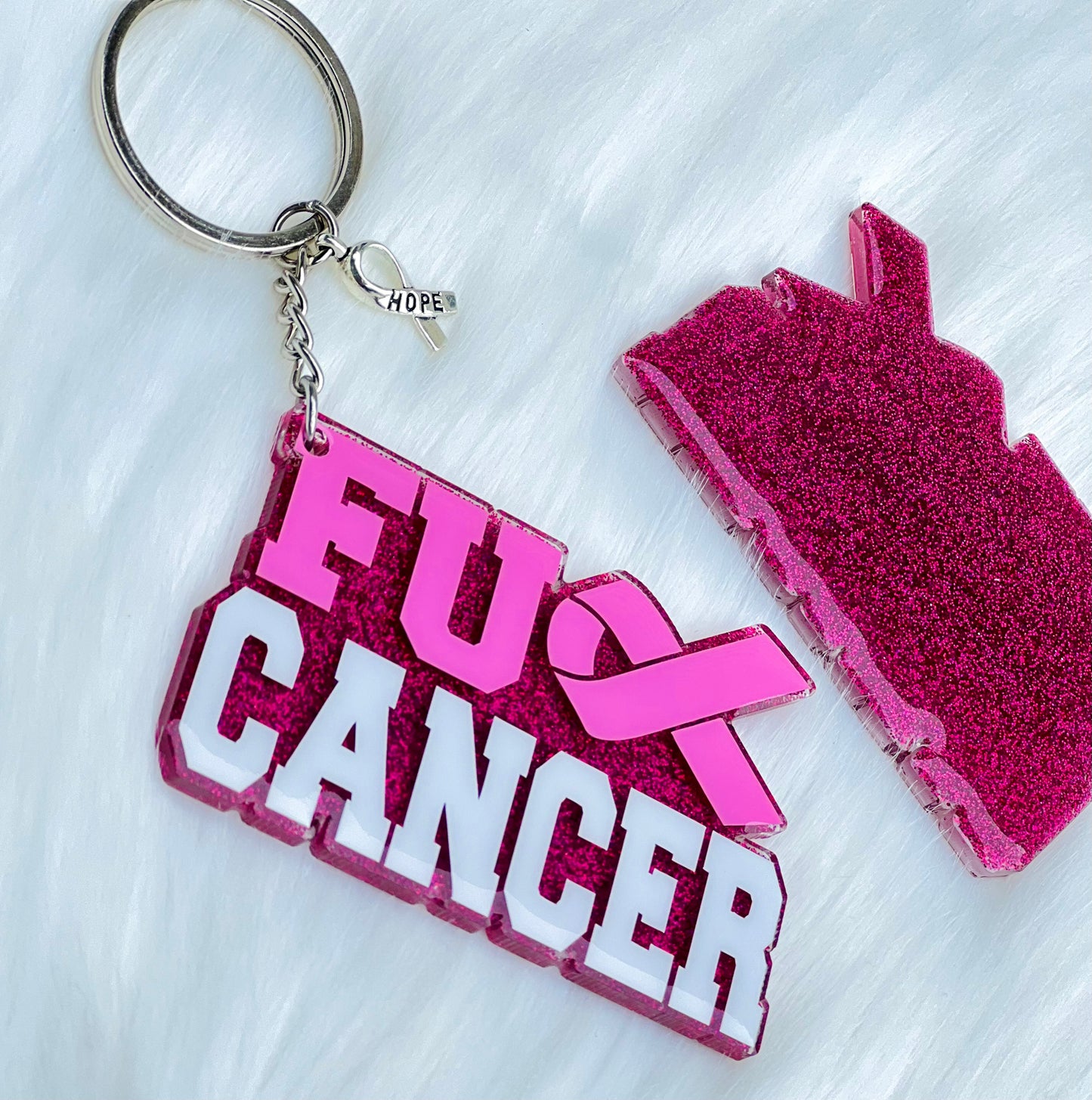 FU Cancer Keychain - 3 Inch