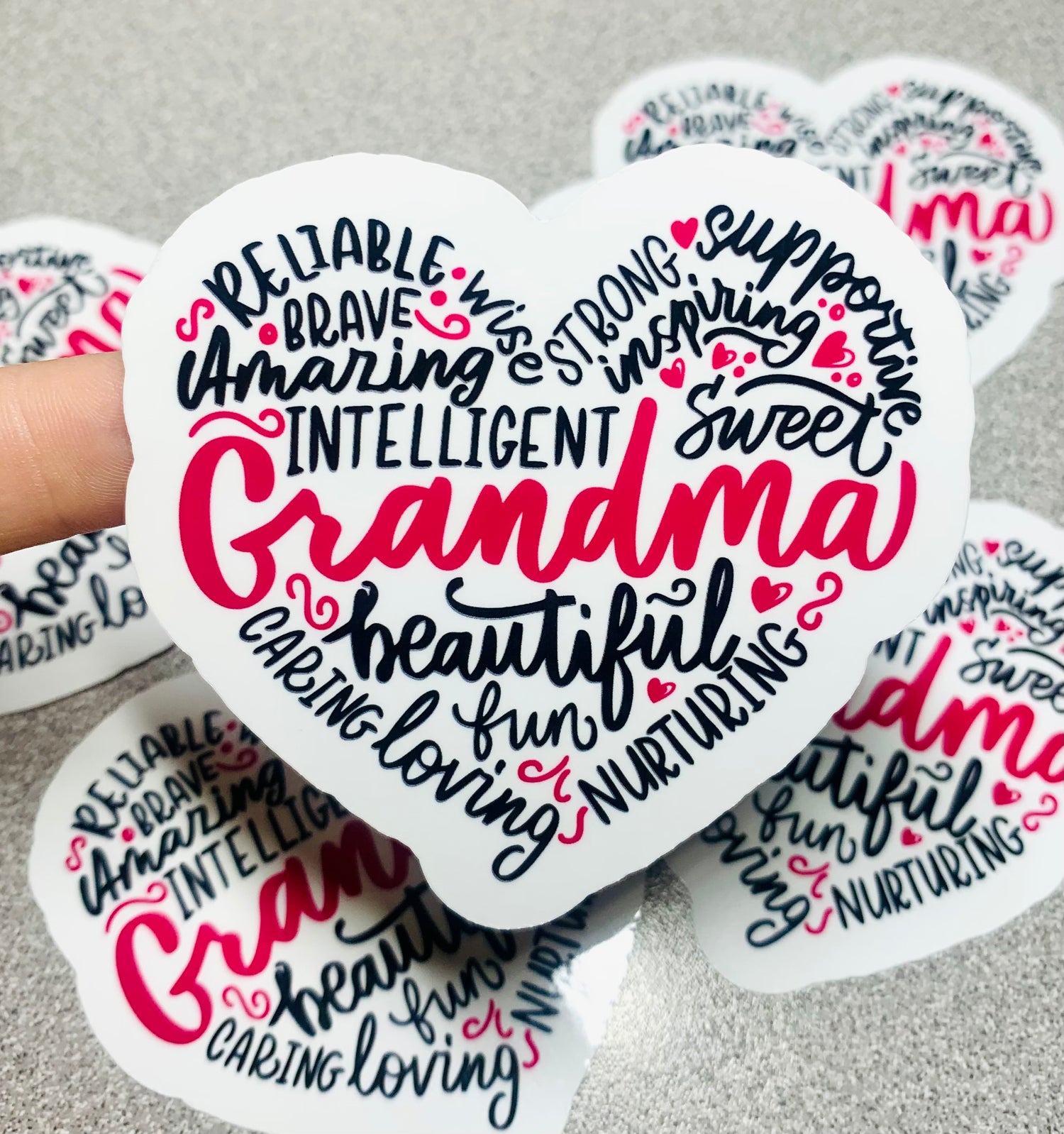 Grandma Heart Vinyl Sticker - Scent Tree Studio